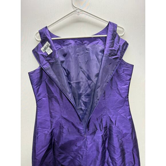 Robbie Bee Women's Silk Purple Dress Size 10 - Elegant & Chic - Picture 4 of 10